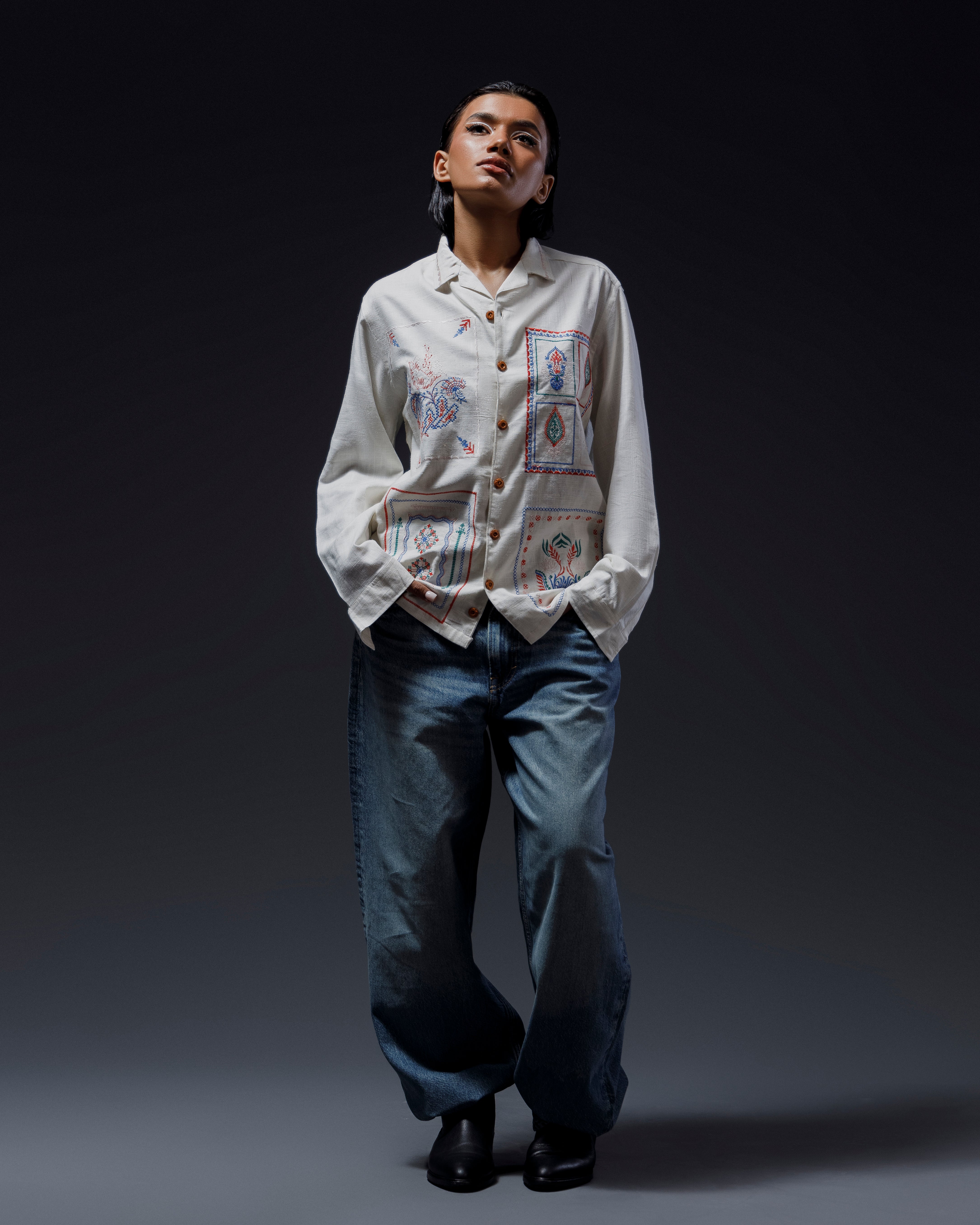 سادہ جمال | Embroidery Shirt