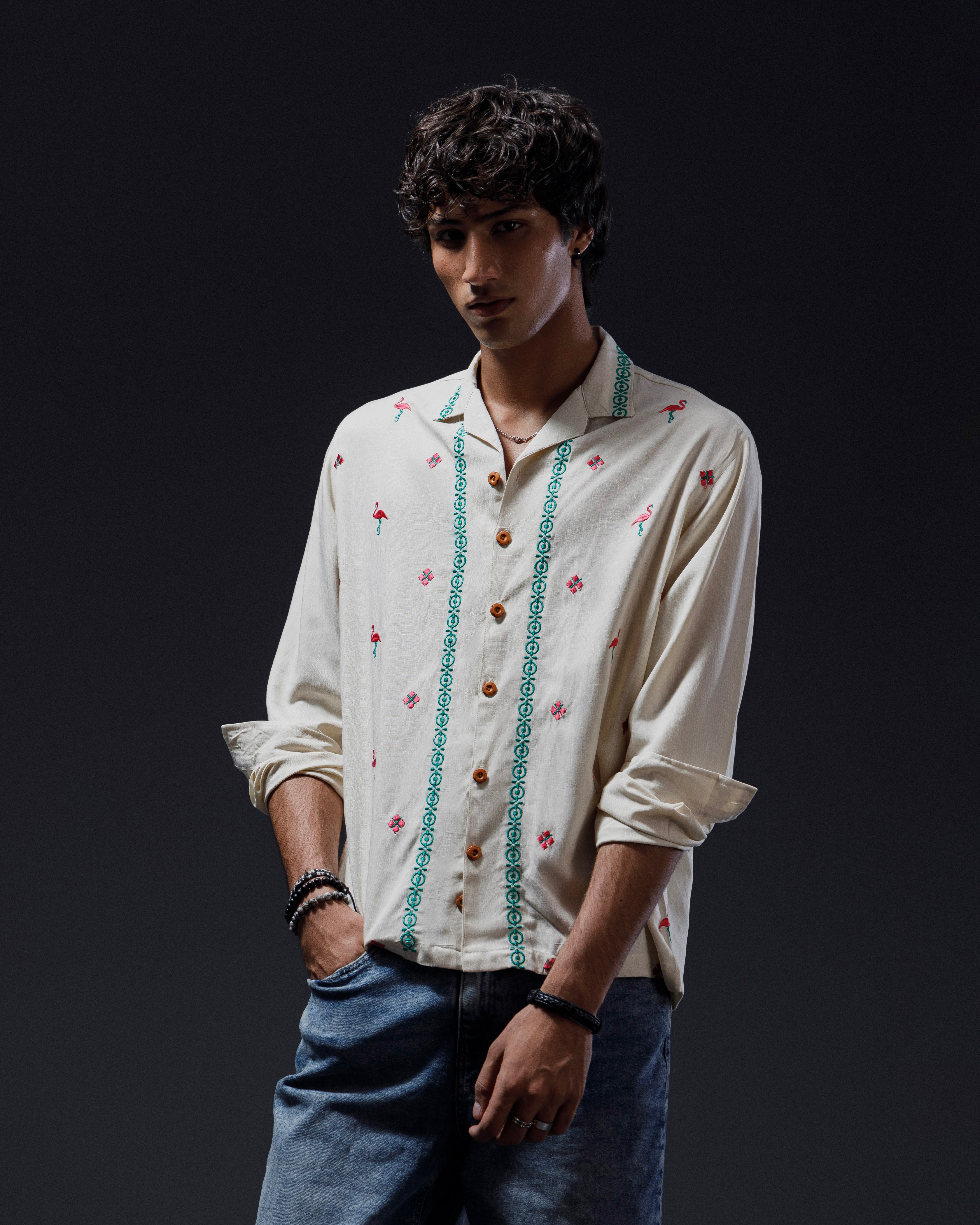 گلابی پنک | Embroidery Shirt – Ortak